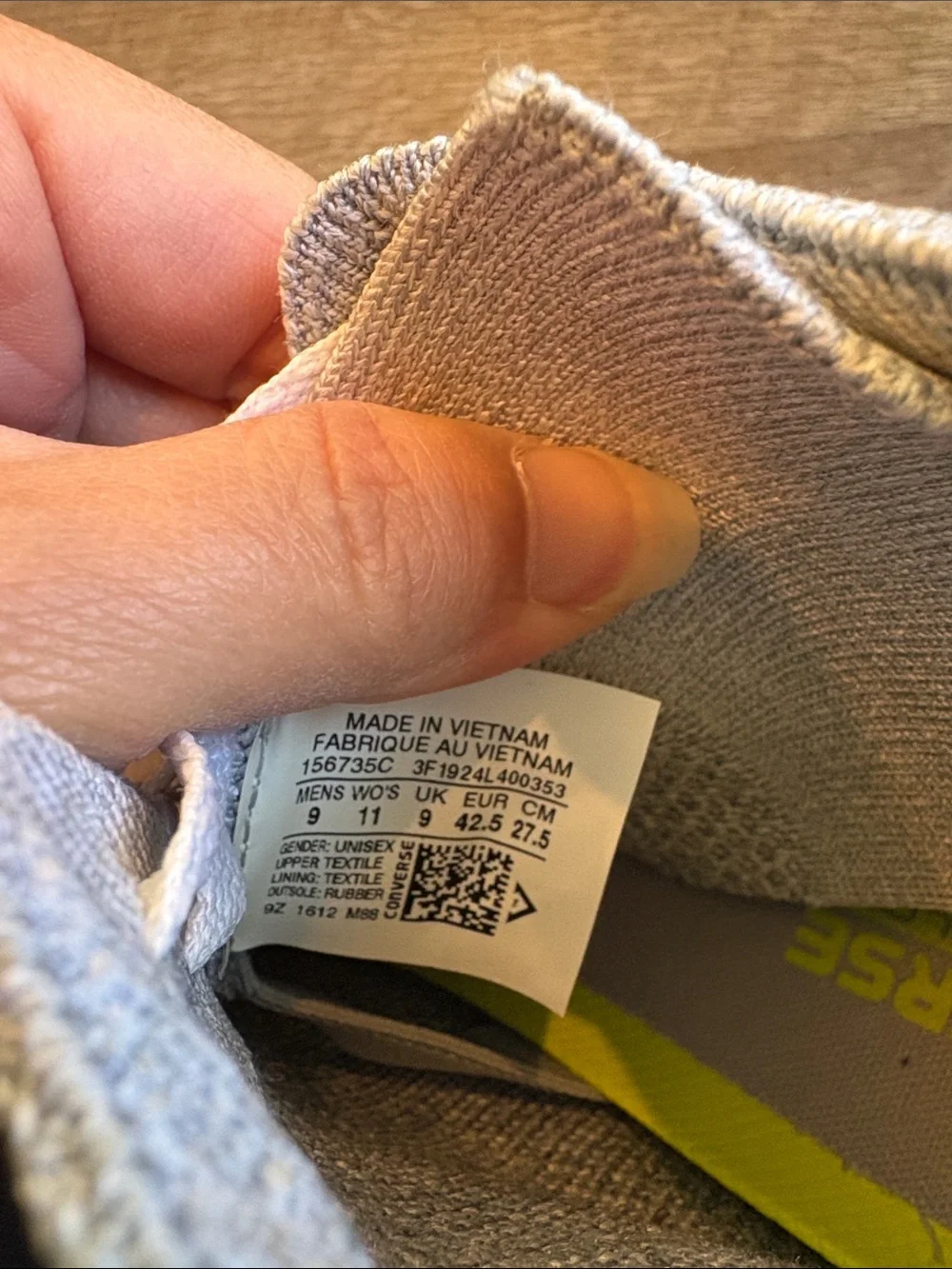Converse Chuck Taylor All Star Flyknit High Top Sneakers Men’s 9/Women’s 11 Gray - Picture 10 of 10